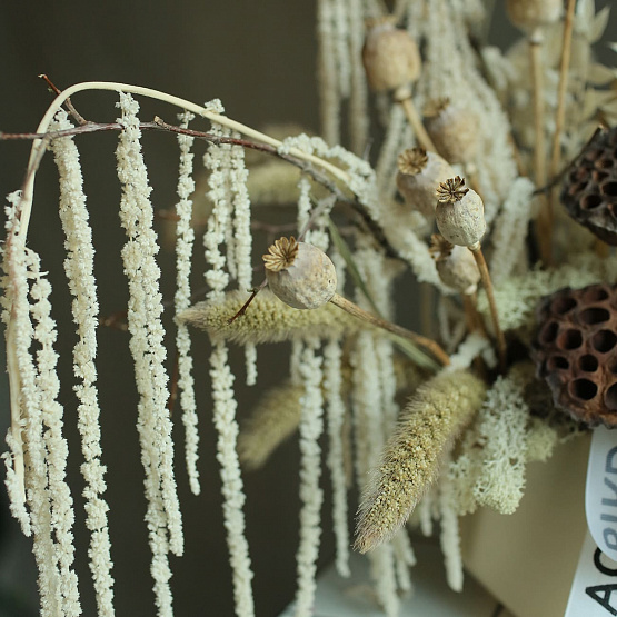 “White Grace” Dried Flower Composition